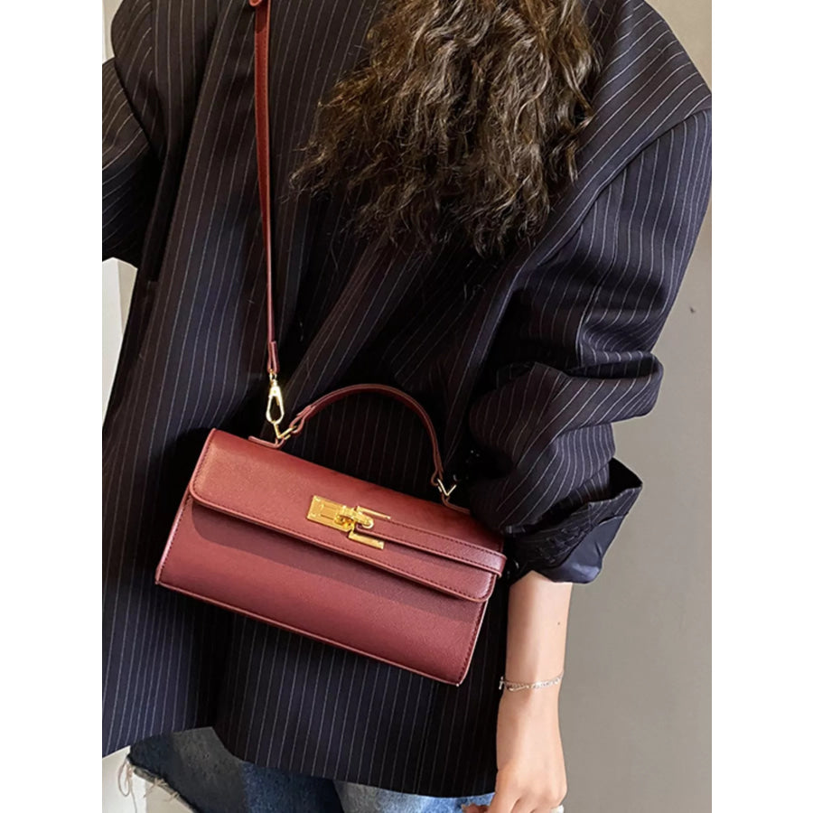 Golden Clasp Crossbody Bag Apparel and Accessories