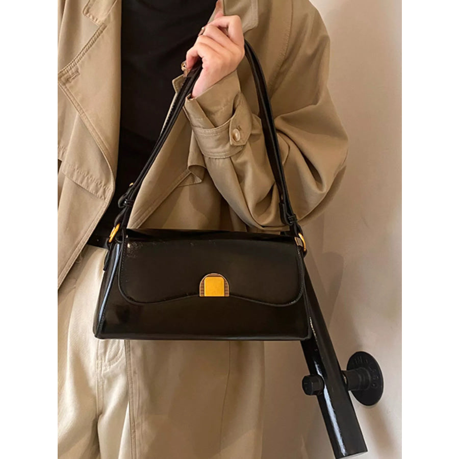 Golden Clasp Shoulder Bag Apparel and Accessories