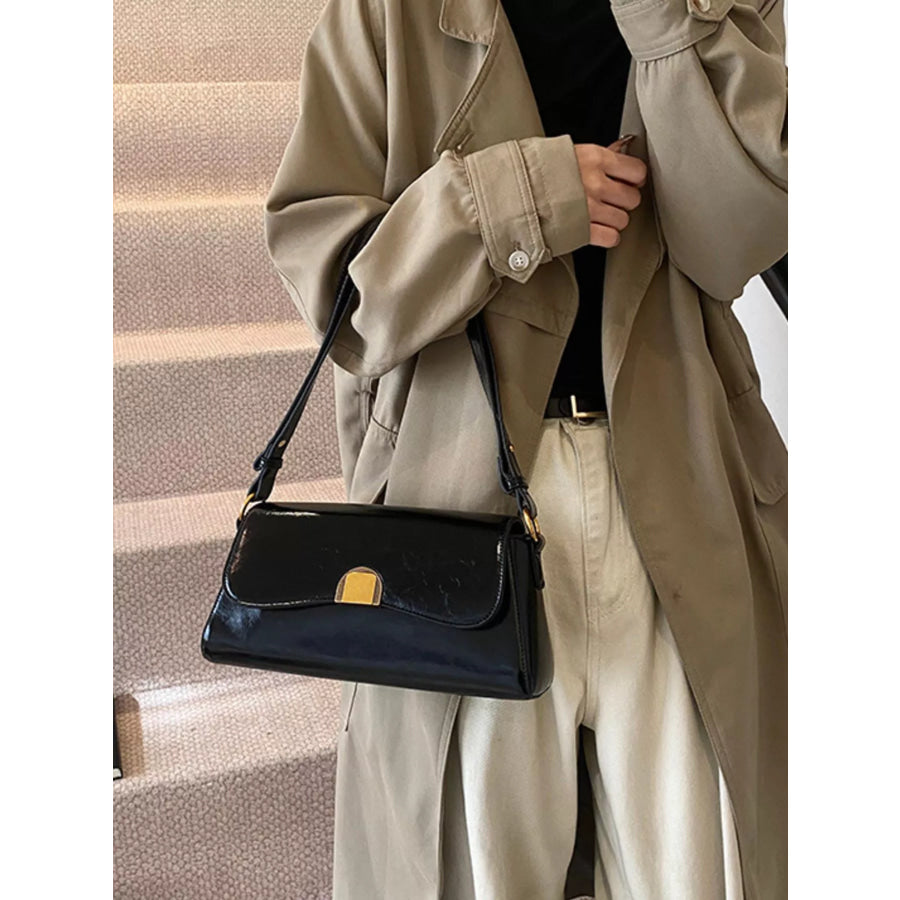 Golden Clasp Shoulder Bag Apparel and Accessories