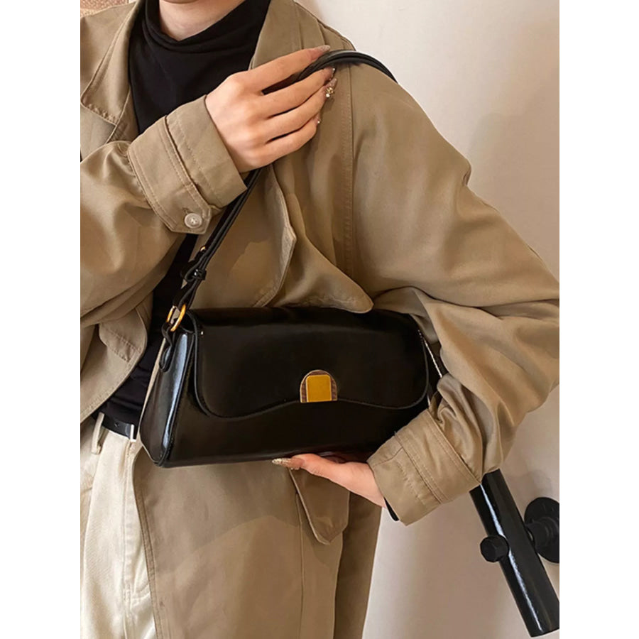 Golden Clasp Shoulder Bag Apparel and Accessories