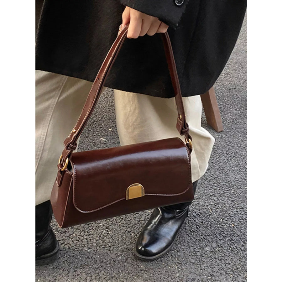 Golden Clasp Shoulder Bag Apparel and Accessories