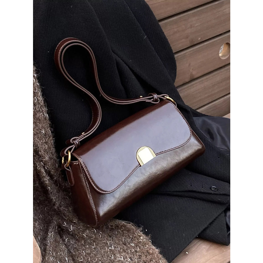 Golden Clasp Shoulder Bag Apparel and Accessories