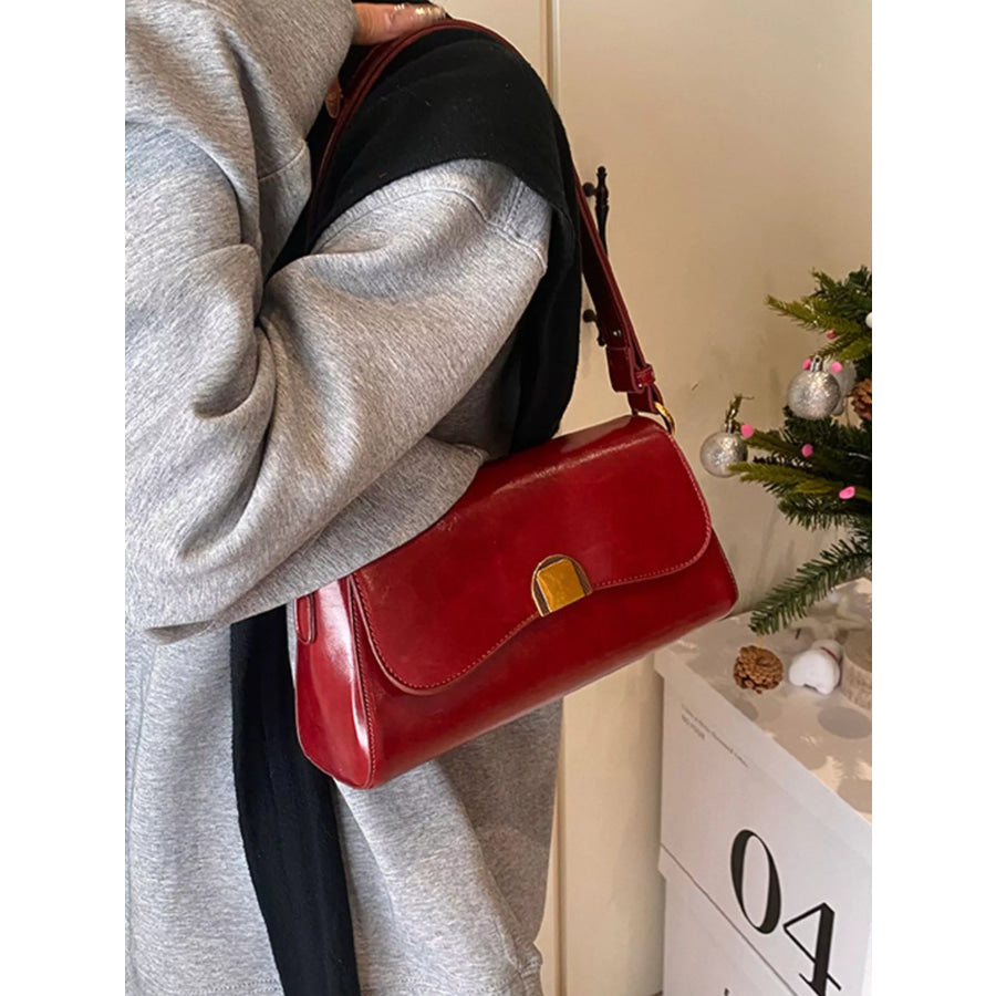 Golden Clasp Shoulder Bag Apparel and Accessories