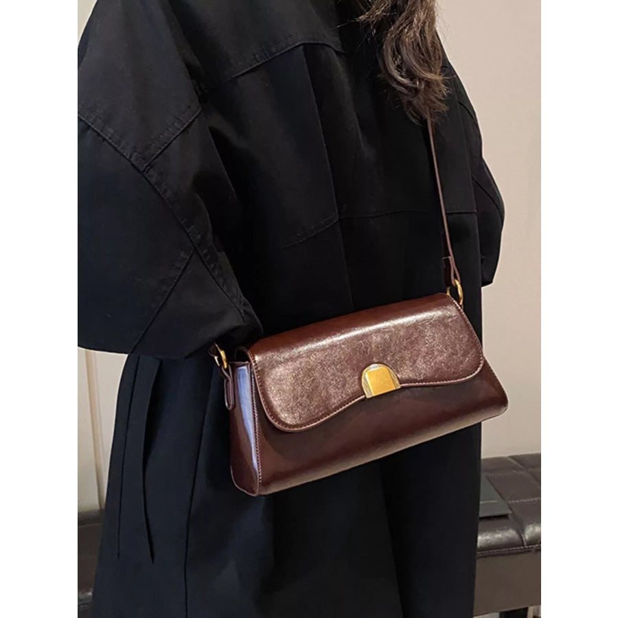 Golden Clasp Shoulder Bag Apparel and Accessories