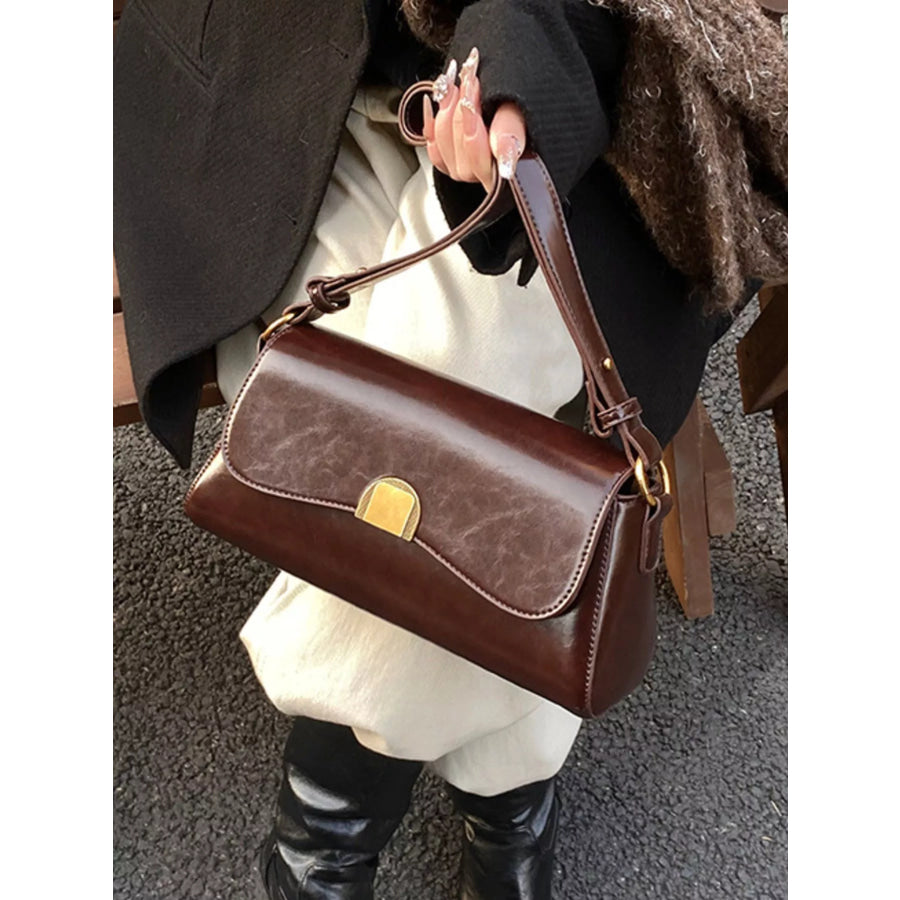 Golden Clasp Shoulder Bag Apparel and Accessories