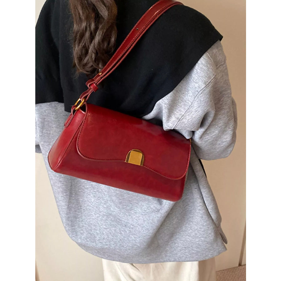 Golden Clasp Shoulder Bag Apparel and Accessories