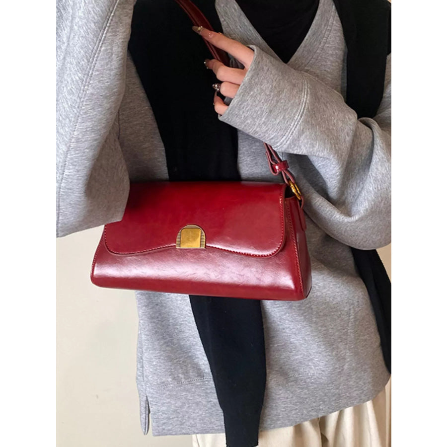 Golden Clasp Shoulder Bag Apparel and Accessories