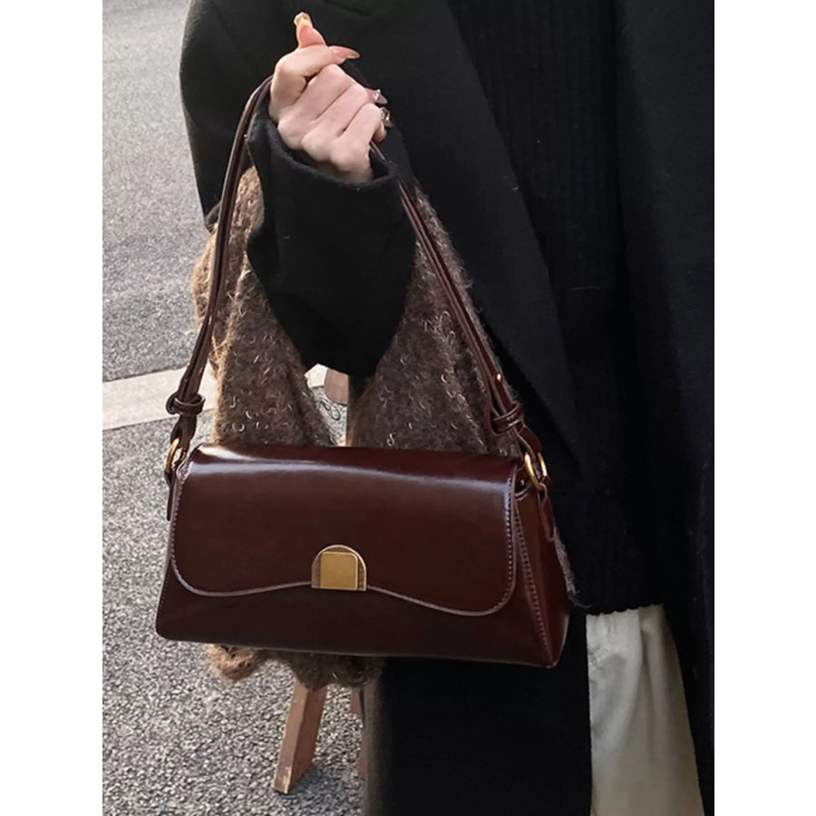 Golden Clasp Shoulder Bag Apparel and Accessories
