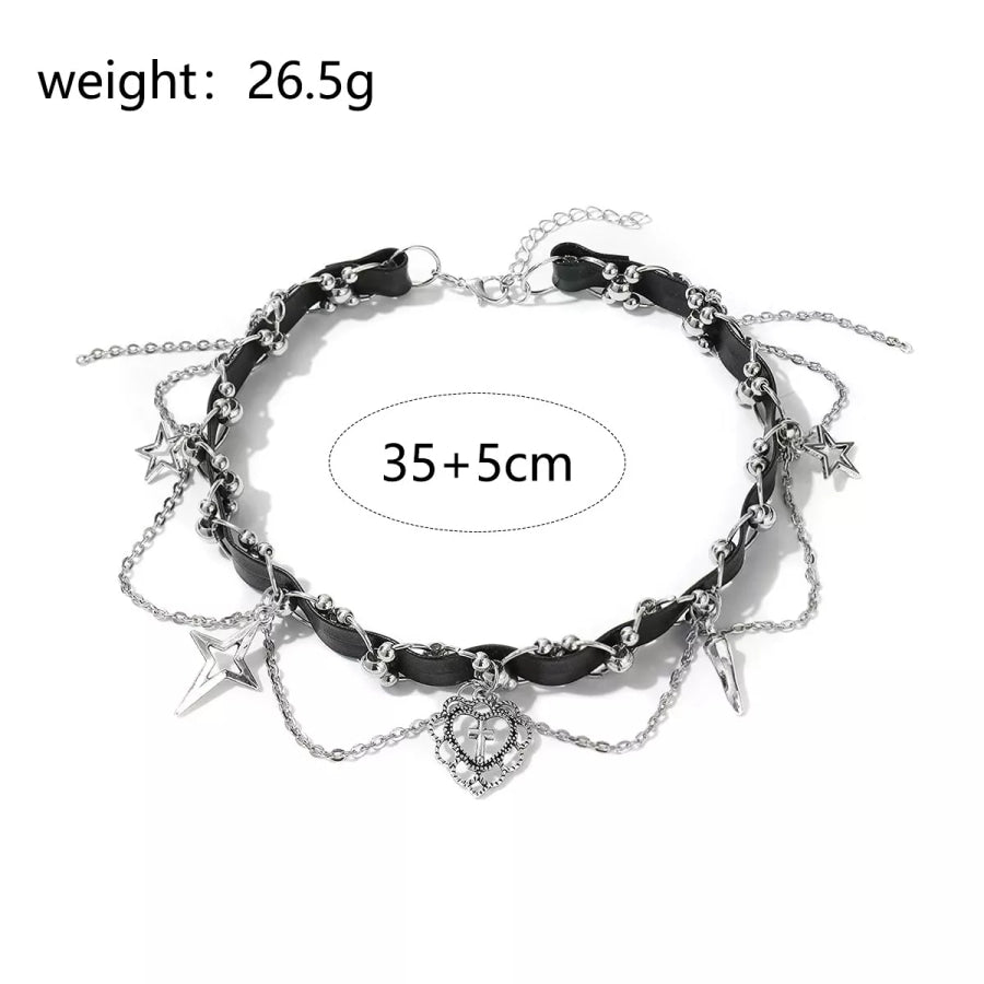 Gothic Charm Choker Necklace Black / onesize Apparel and Accessories