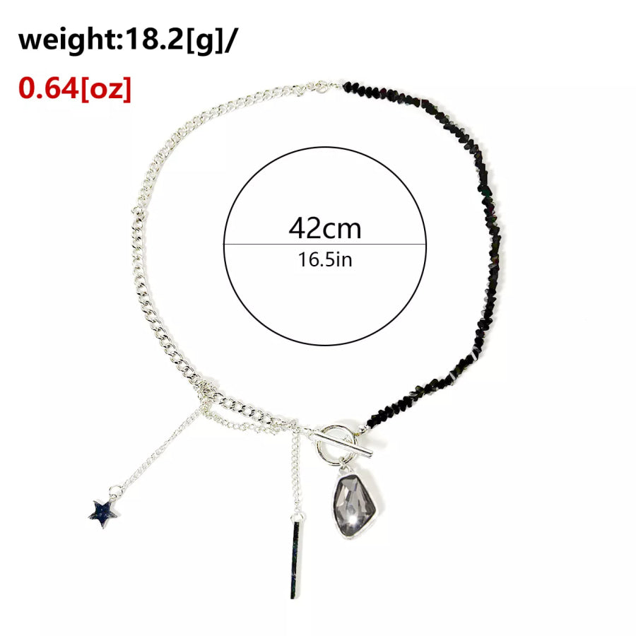 Gothic Punk Star Charm Toggle Necklace Black / onesize Apparel and Accessories