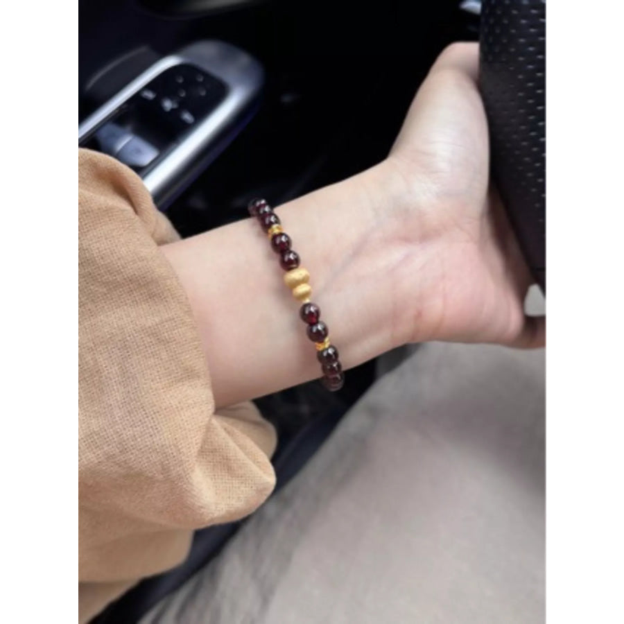 Gourd Beaded Bracelet Gold / One Size Apparel and Accessories