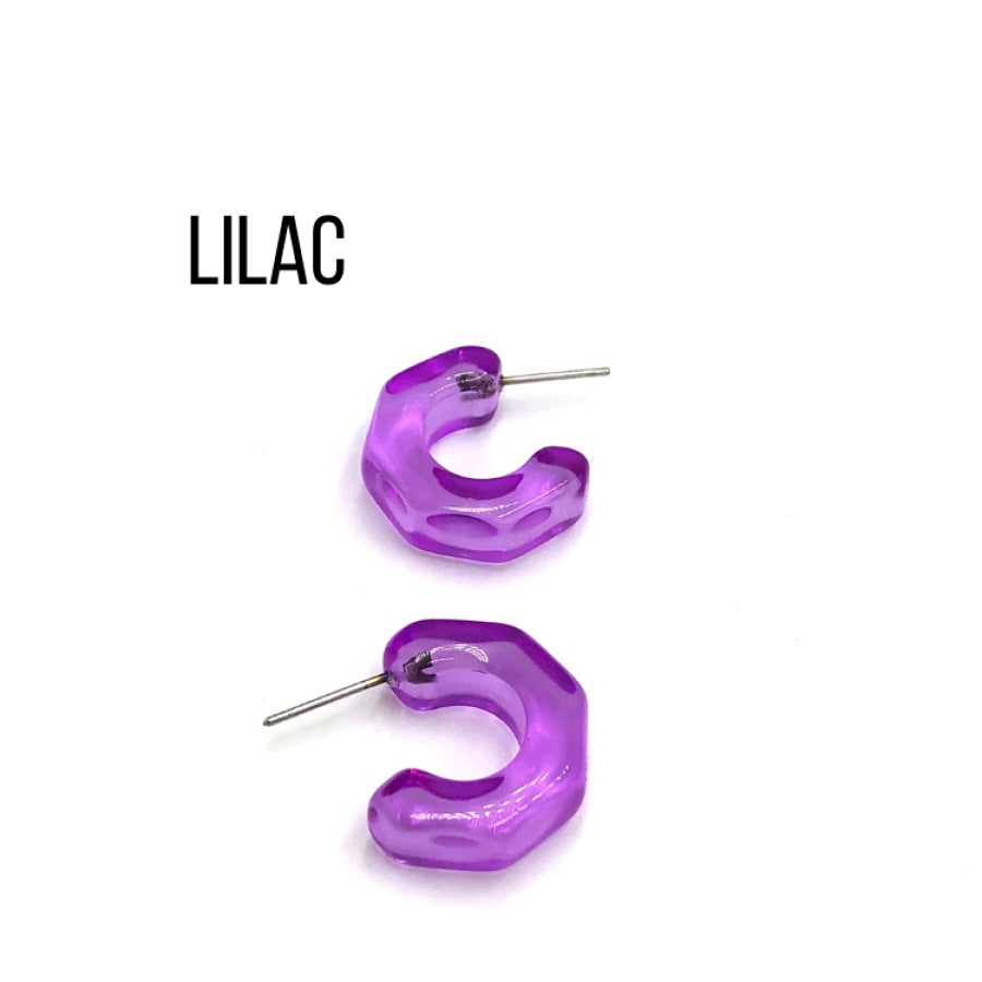 Gracie Hugger Hoop Earrings Lilac Gracie Hoop Earrings