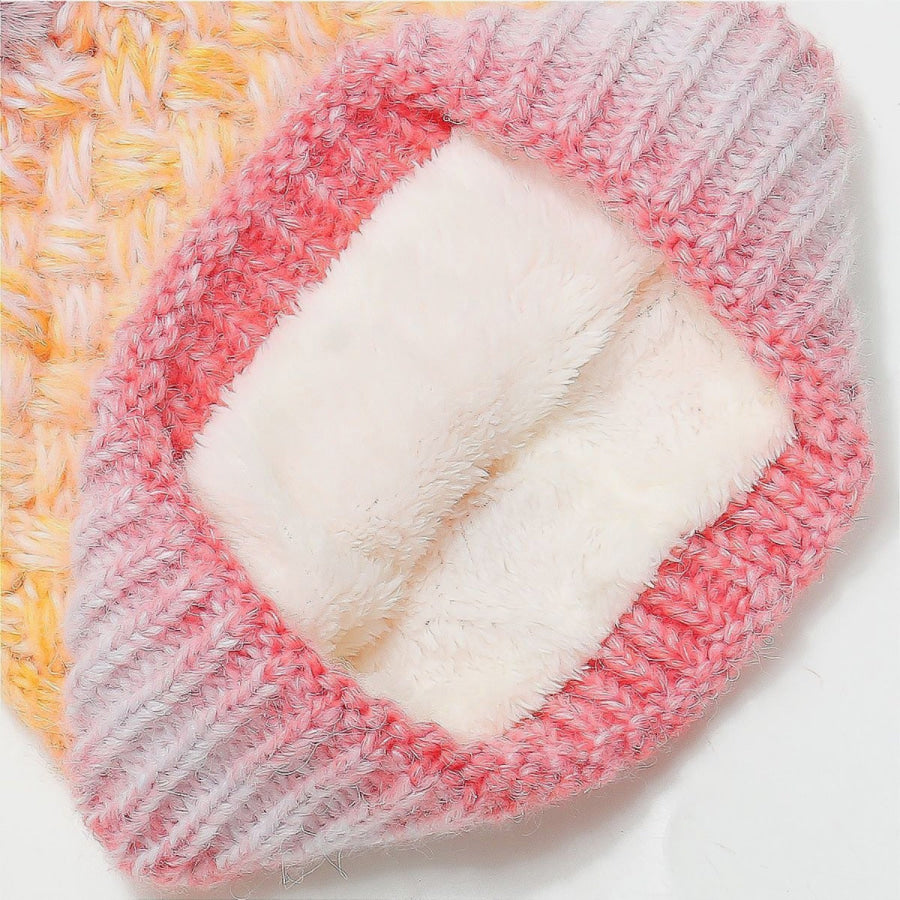 Gradient Knit Hat with Pompom Apparel and Accessories