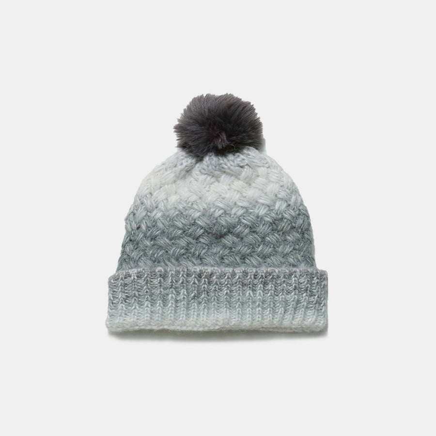 Gradient Knit Hat with Pompom Apparel and Accessories