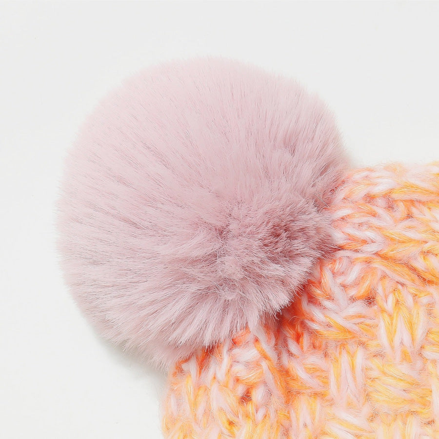 Gradient Knit Hat with Pompom Apparel and Accessories