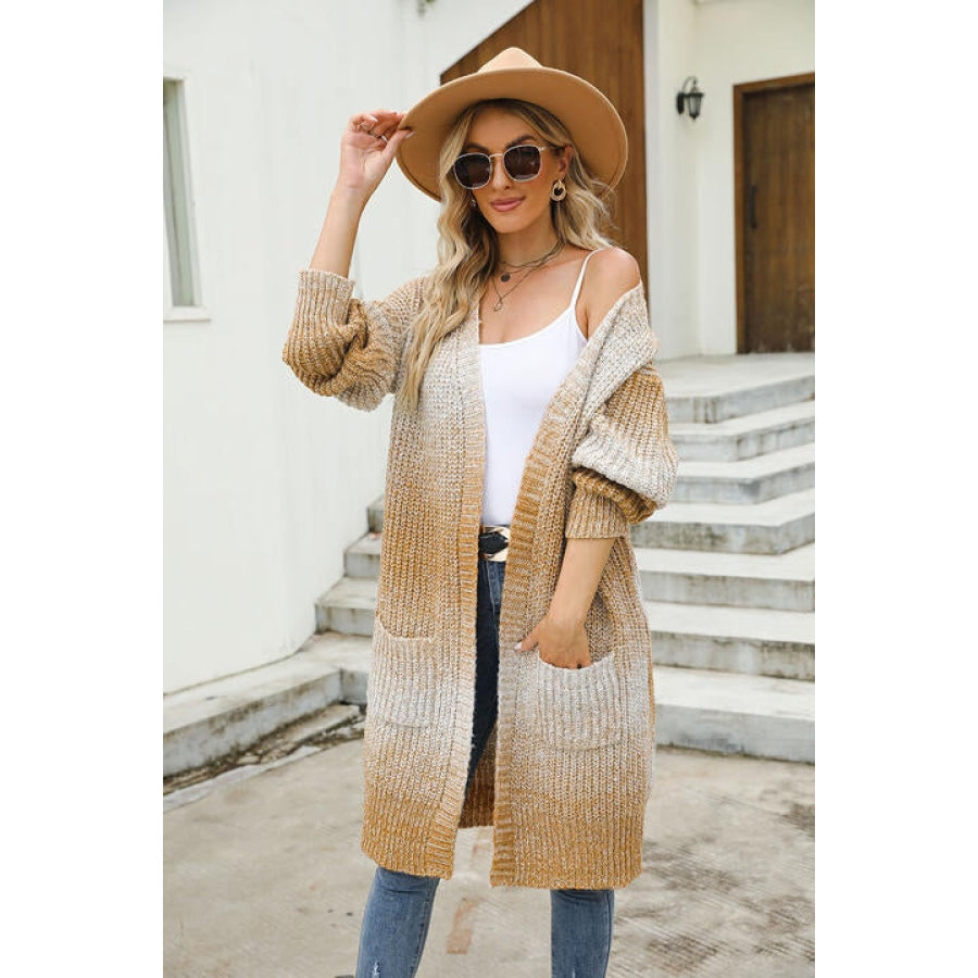 Gradient Open Front Cardigan Clothing