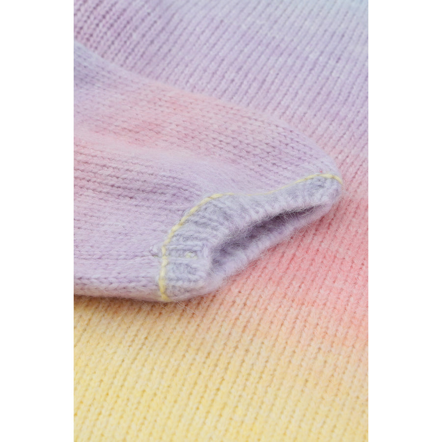 Gradient Open Front Drop Shoulder Cardigan Apparel and Accessories