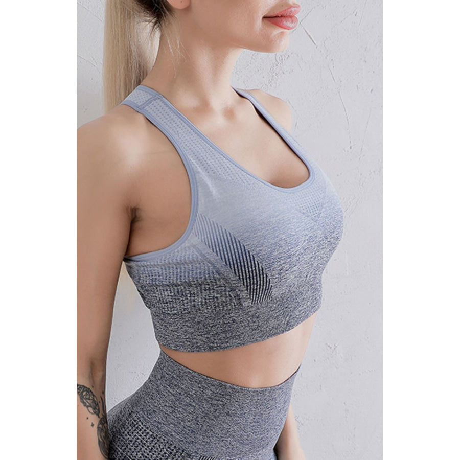 Gradient Racerback Sports Bra Grey/Blue / S