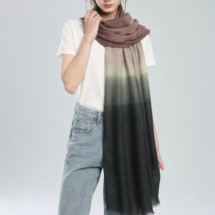 Gradient Soft Lightweight Scarf Green / One Size Apparel and Accessories