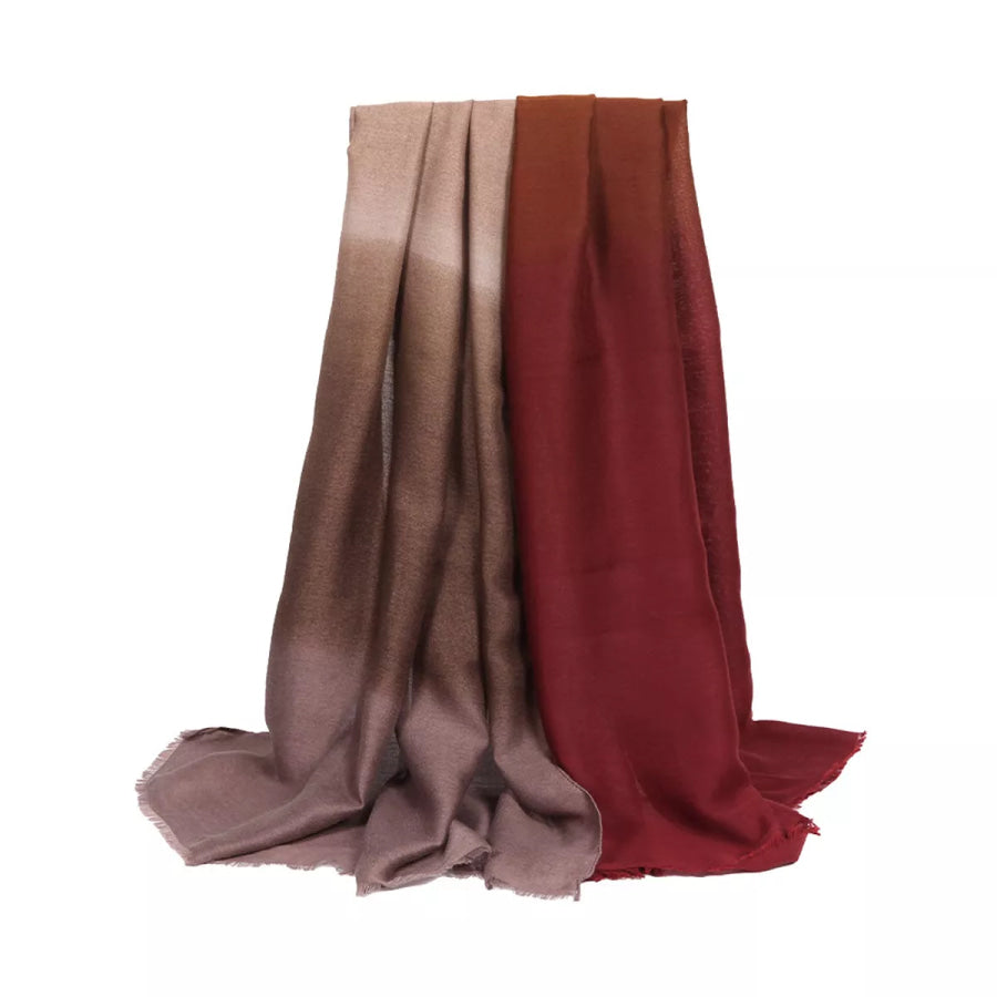 Gradient Soft Lightweight Scarf Red / One Size Apparel and Accessories