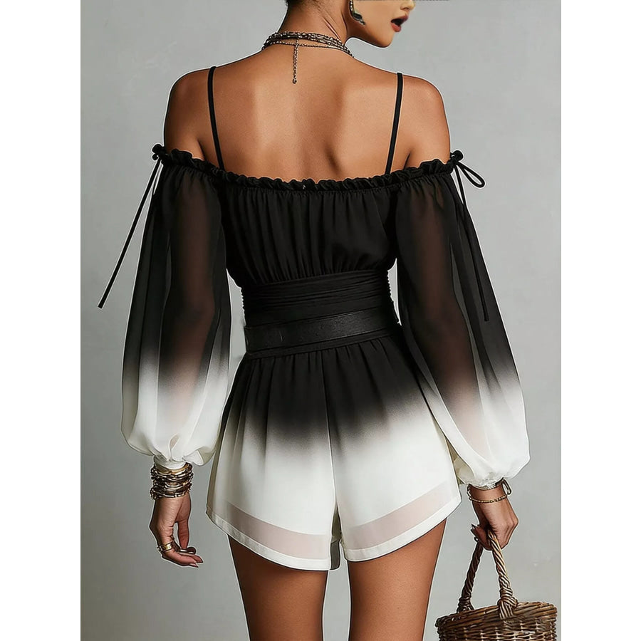 Gradient Spaghetti Strap Romper Apparel and Accessories