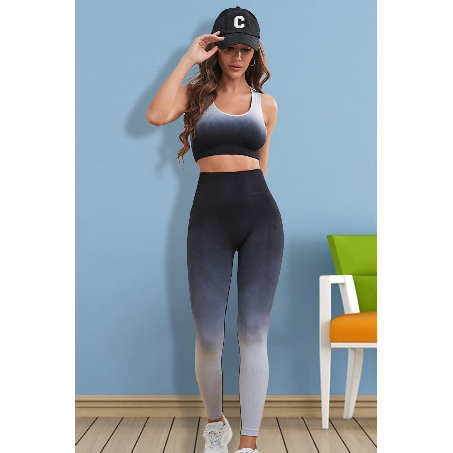 Gradient Sports Tank and Leggings Set Black / XS