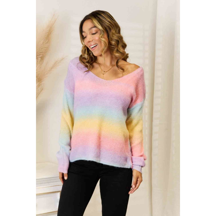 Gradient V-Neck Sweater