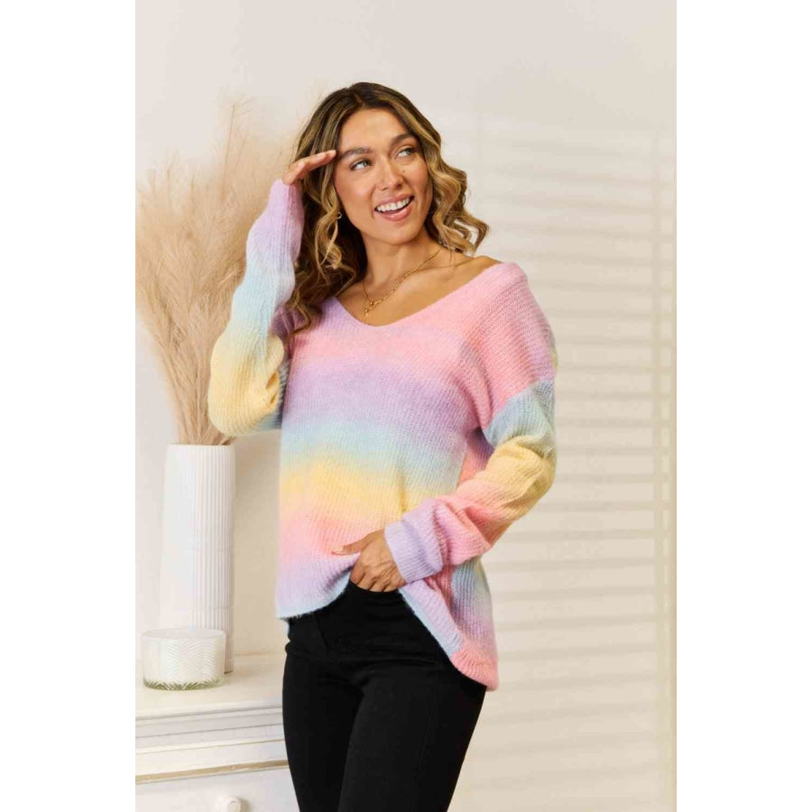 Gradient V-Neck Sweater