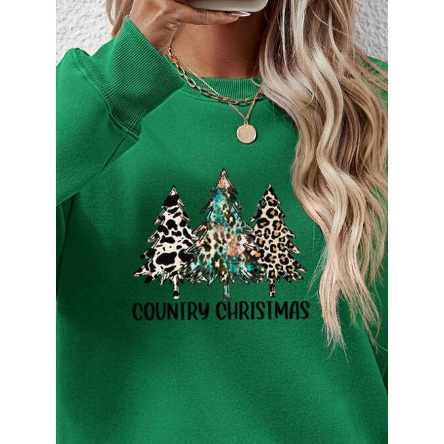 Graphic Round Neck Dropped Shoulder Sweatshirt