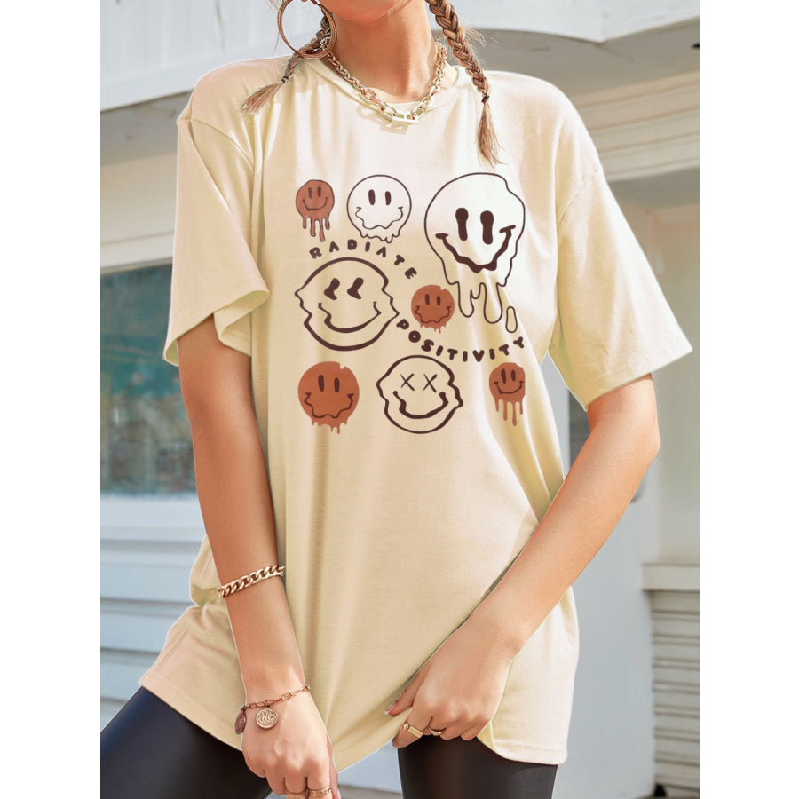 Graphic Round Neck Half Sleeve T-Shirt Apparel and Accessories