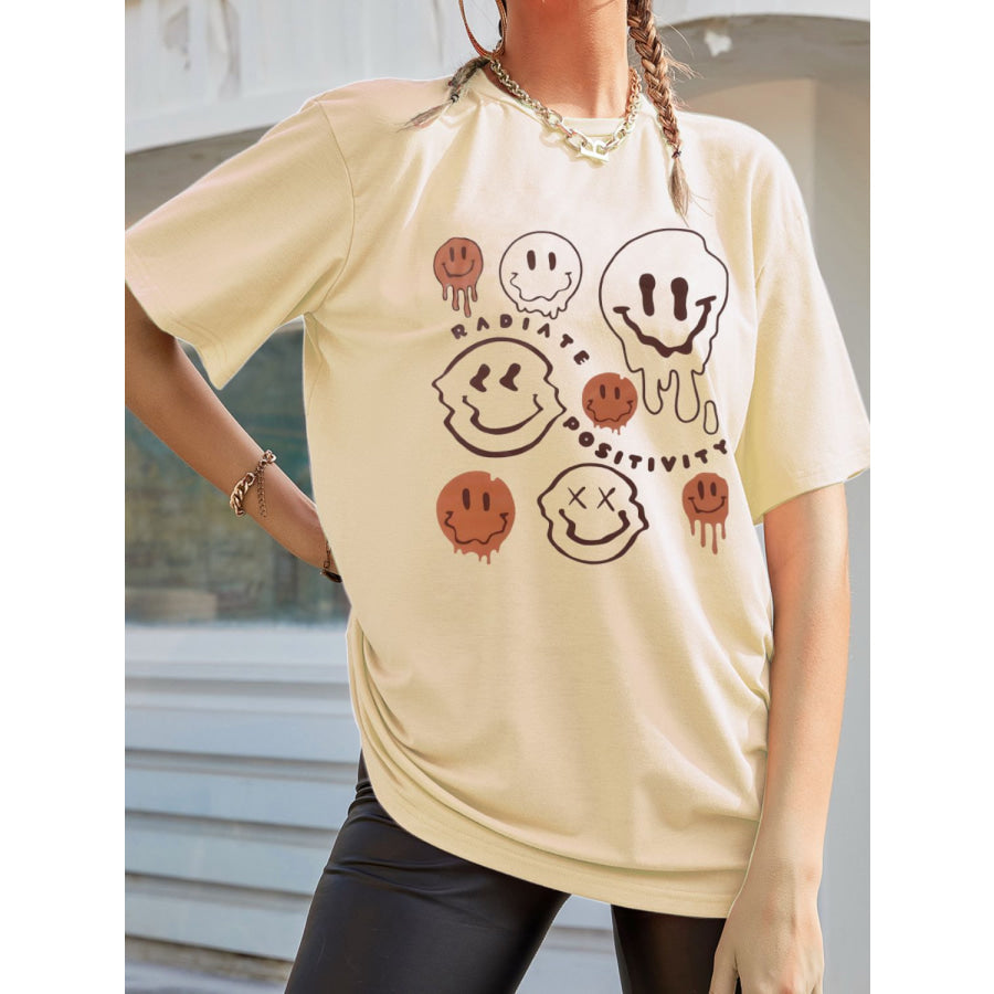 Graphic Round Neck Half Sleeve T-Shirt Apparel and Accessories