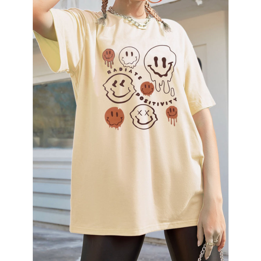 Graphic Round Neck Half Sleeve T-Shirt Apparel and Accessories