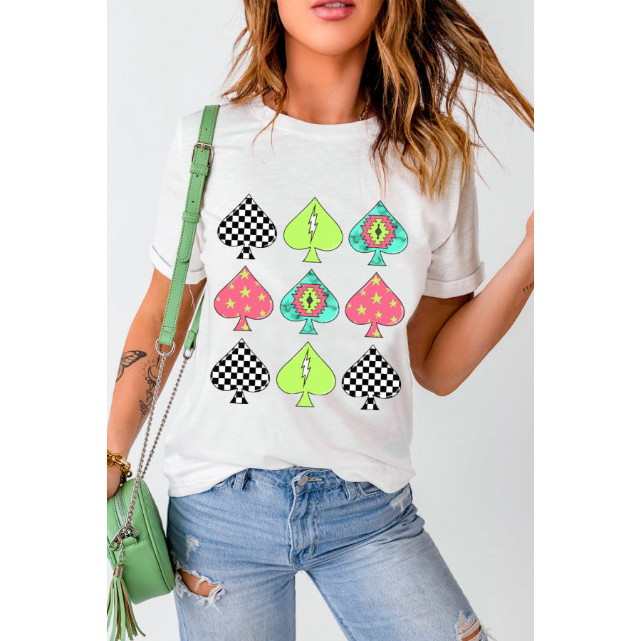 Graphic Round Neck Short Sleeve T-Shirt Apparel and Accessories