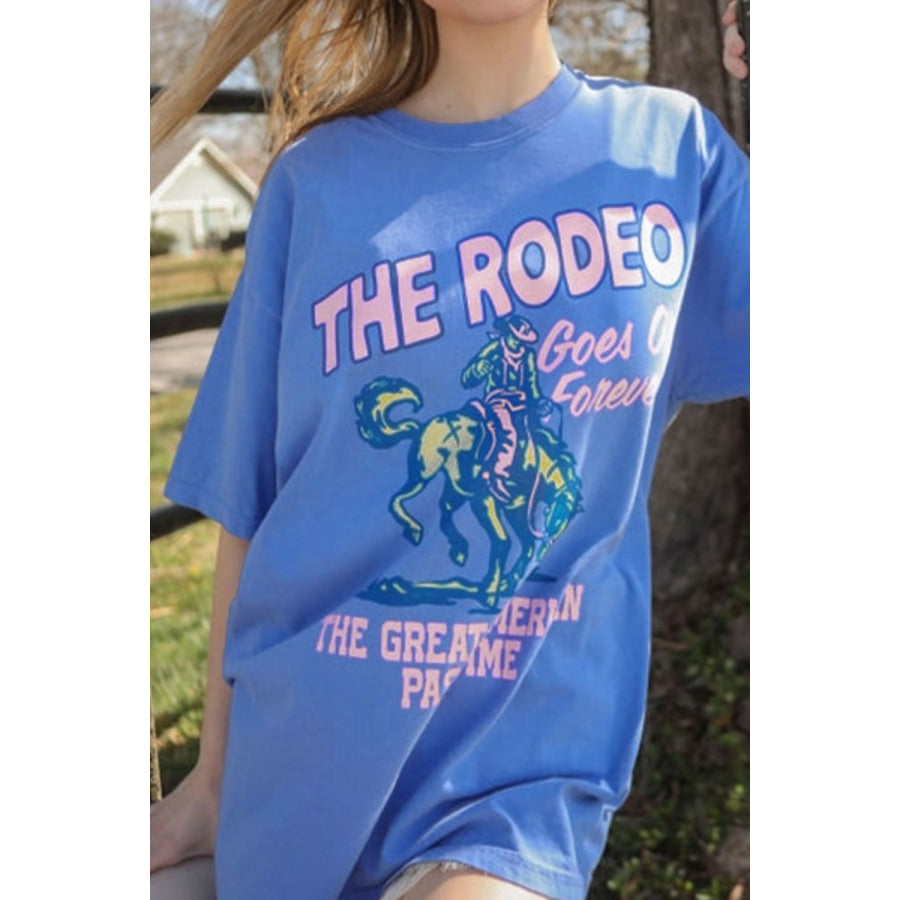 Graphic Round Neck Short Sleeve T-Shirt Apparel and Accessories