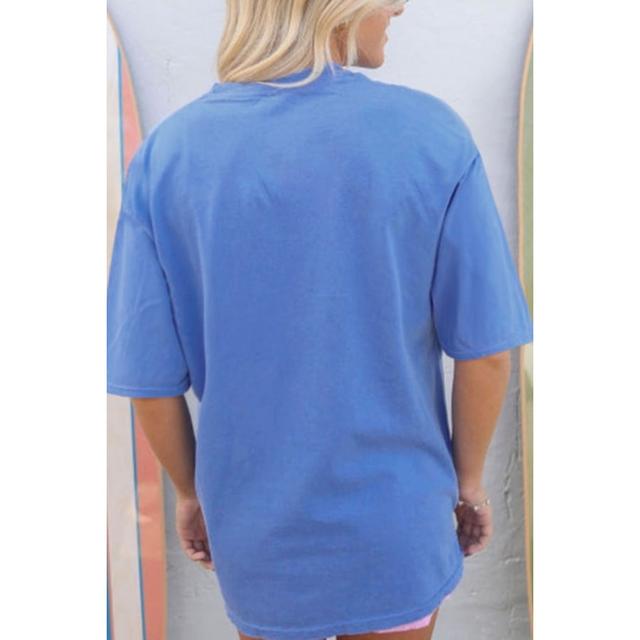 Graphic Round Neck Short Sleeve T-Shirt Apparel and Accessories