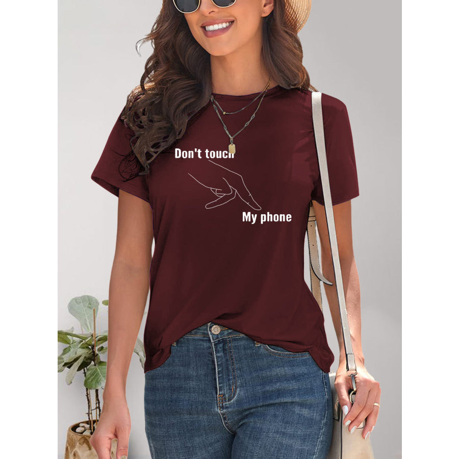 Graphic Round Neck Short Sleeve T-Shirt Apparel and Accessories