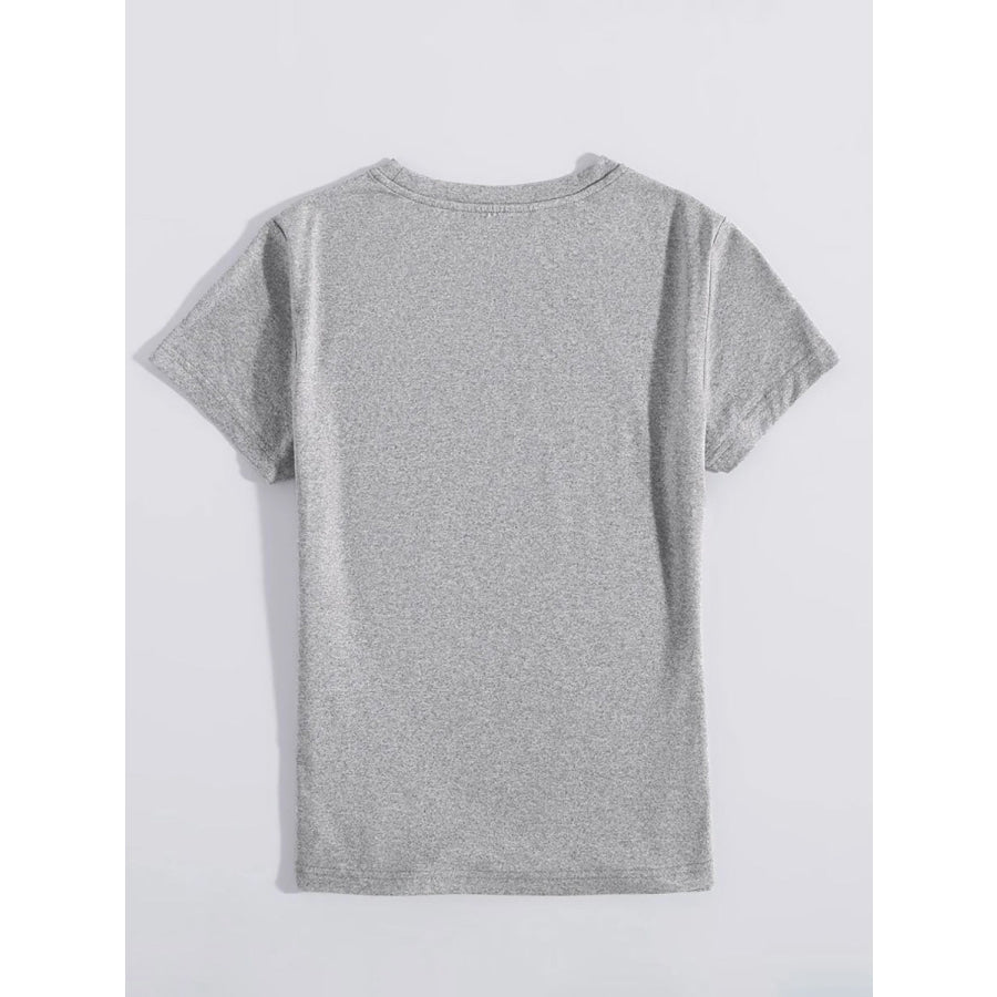 Graphic Round Neck Short Sleeve T-Shirt Apparel and Accessories