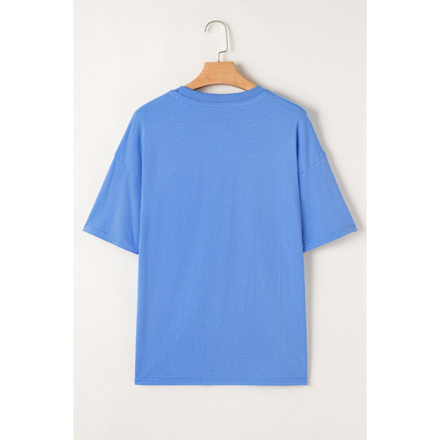 Graphic Round Neck Short Sleeve T-Shirt Apparel and Accessories