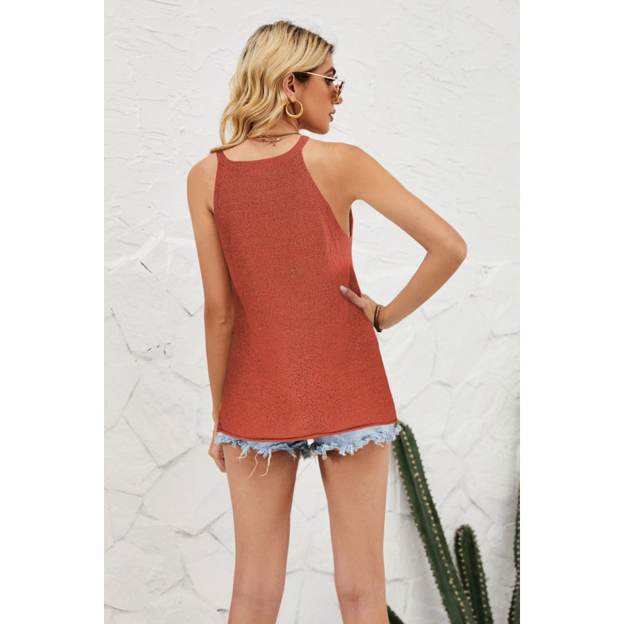 Grecian Neck Knit Tank