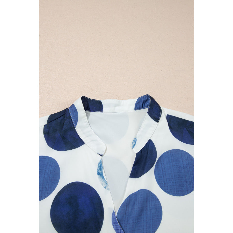 Green Polka Dot Print Flounced Half Sleeve Casual Vacation Style Mini Dress Dresses/Mini Dresses