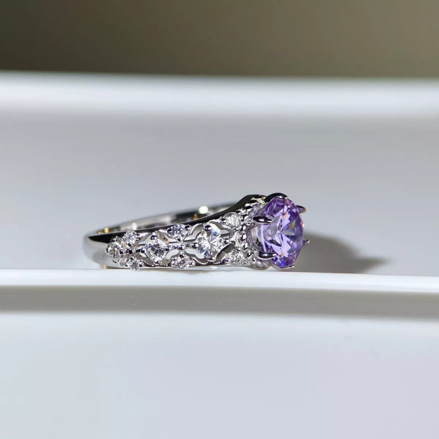Growing High-Carbon Diamond 925 Sterling Silver Ring Apparel and Accessories