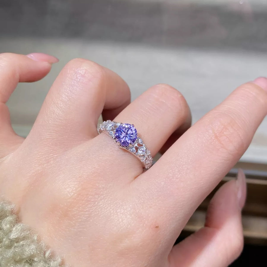 Growing High-Carbon Diamond 925 Sterling Silver Ring Apparel and Accessories