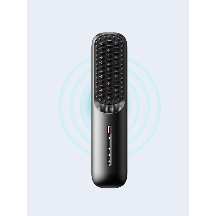 Hair Straightening Comb with LED Display Black / One Size Apparel and Accessories
