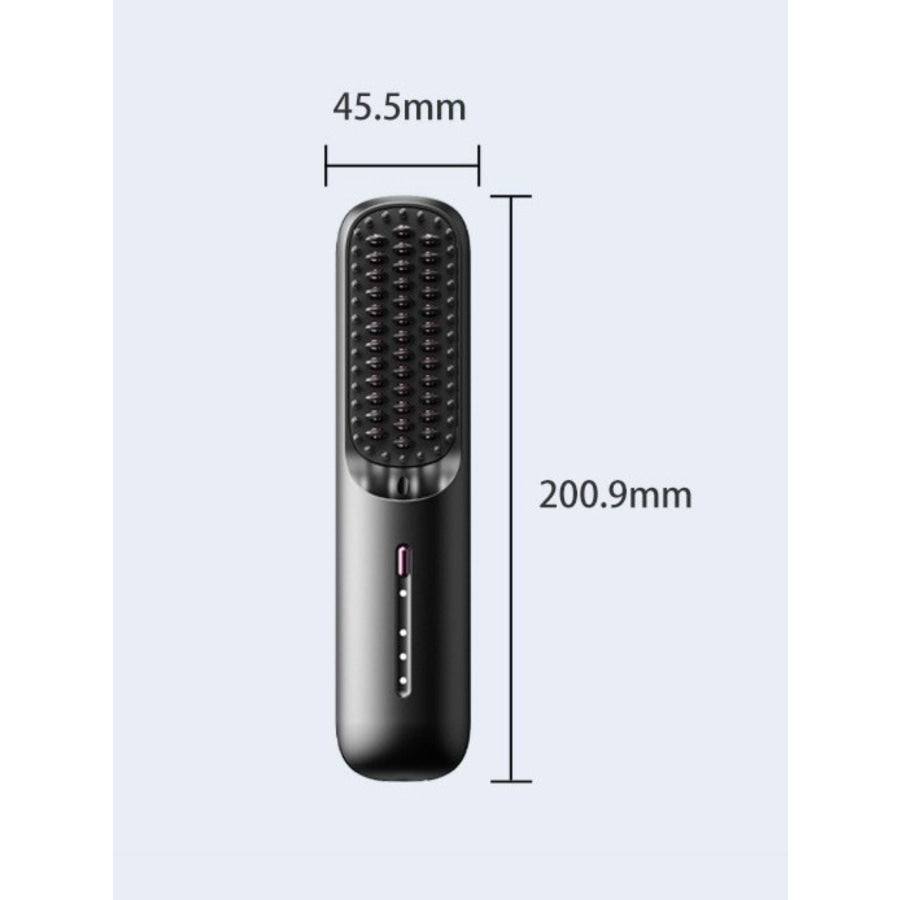 Hair Straightening Comb with LED Display Black / One Size Apparel and Accessories