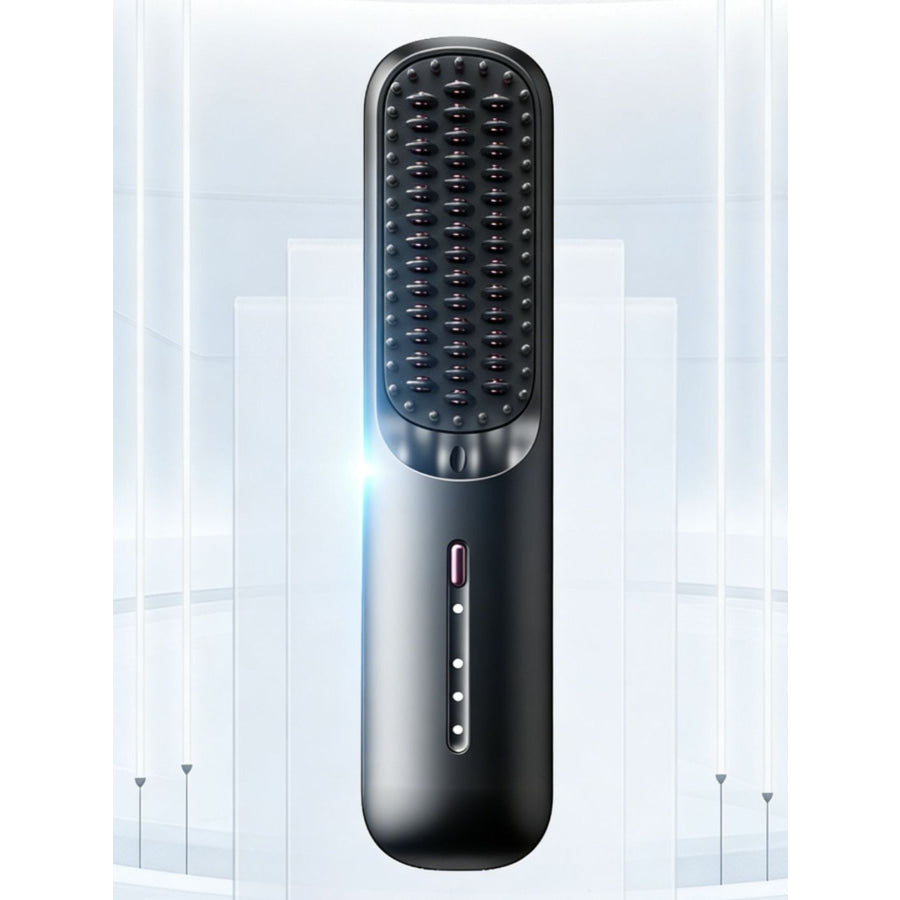Hair Straightening Comb with LED Display Black / One Size Apparel and Accessories