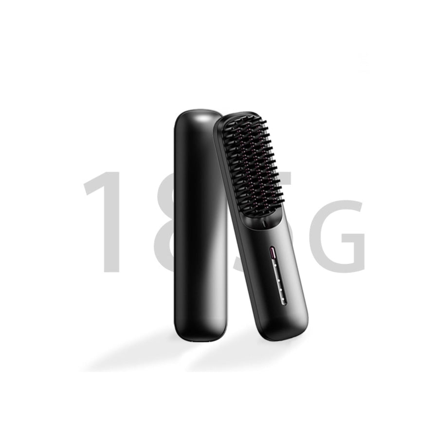 Hair Straightening Comb with LED Display Black / One Size Apparel and Accessories