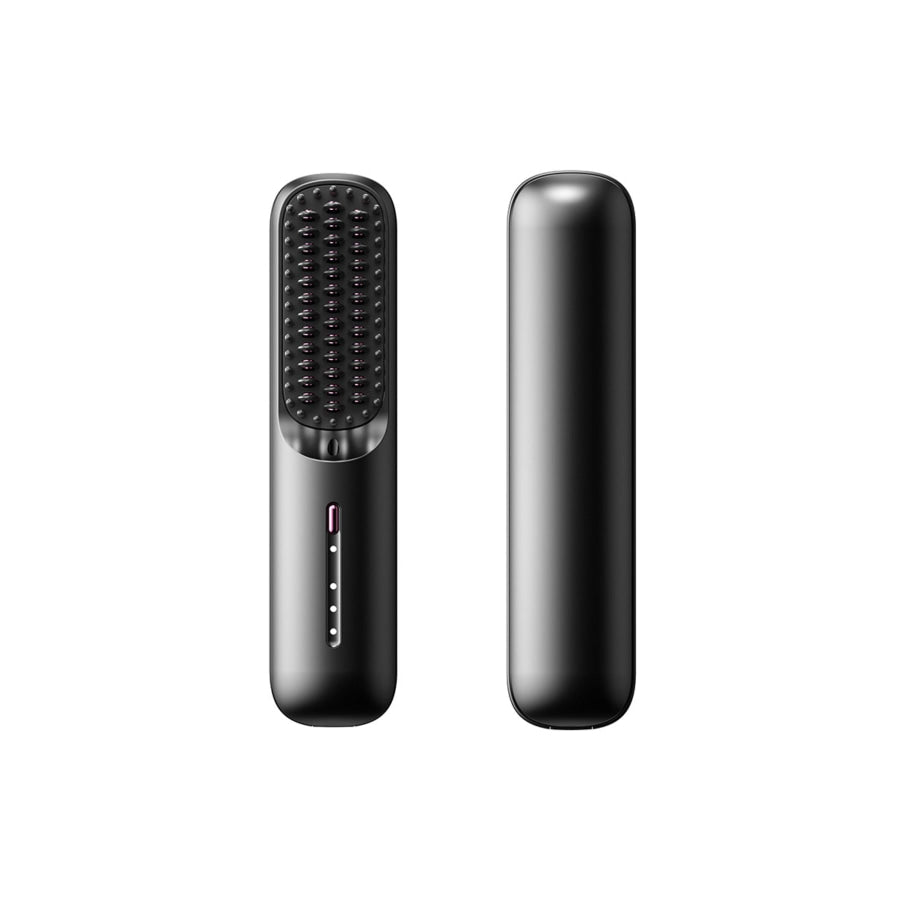 Hair Straightening Comb with LED Display Black / One Size Apparel and Accessories