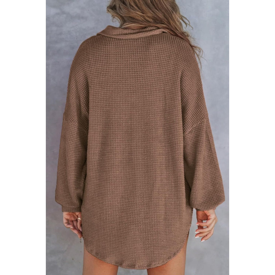 Half Button Long Sleeve Sweatshirt Apparel and Accessories