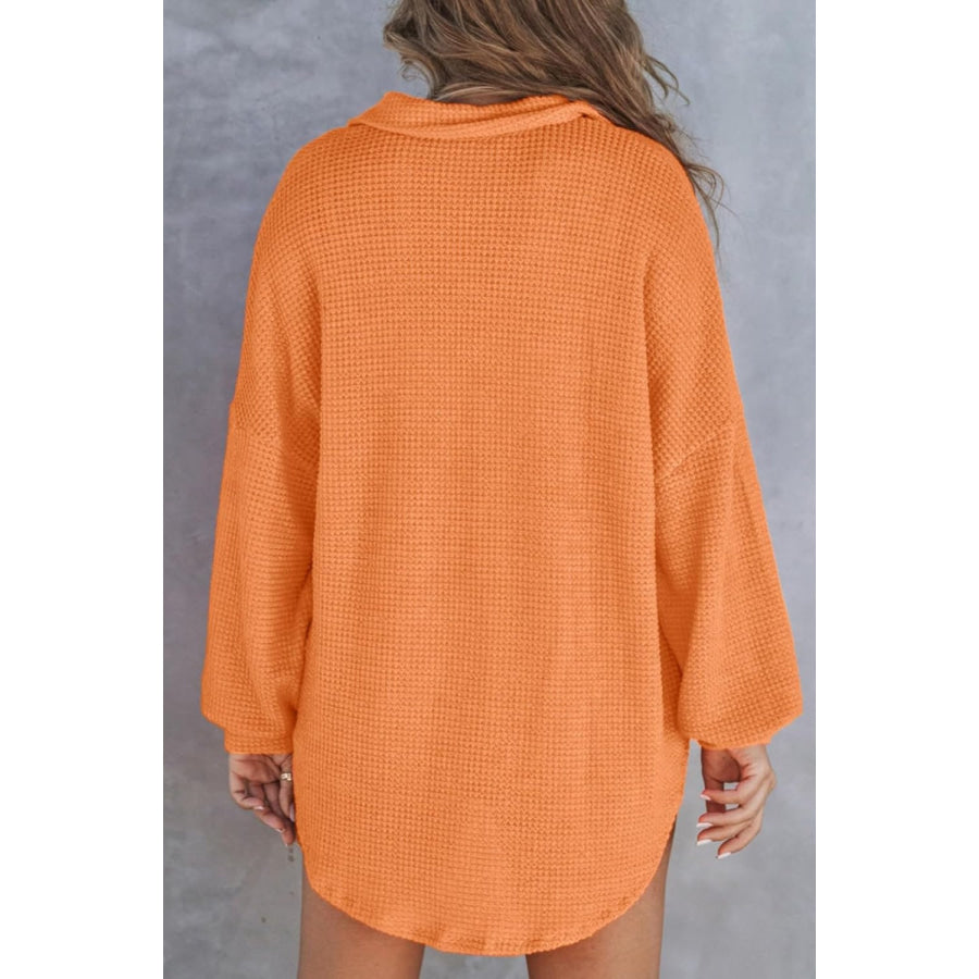 Half Button Long Sleeve Sweatshirt Apparel and Accessories