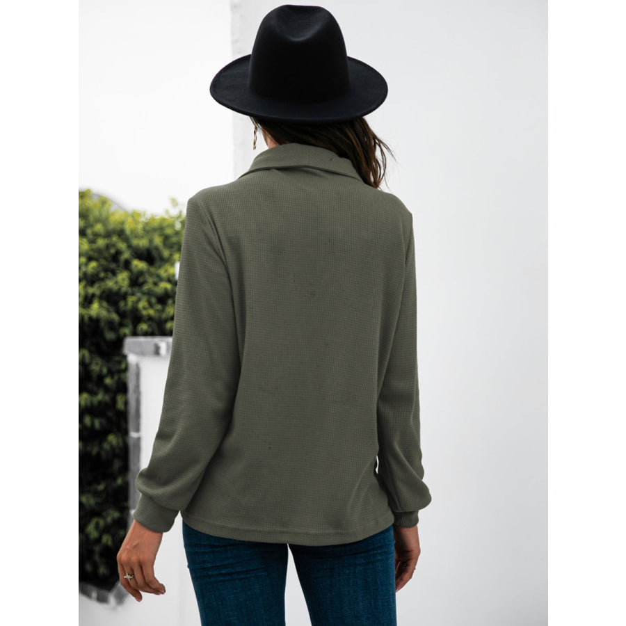 Half Button Long Sleeve T-Shirt Apparel and Accessories